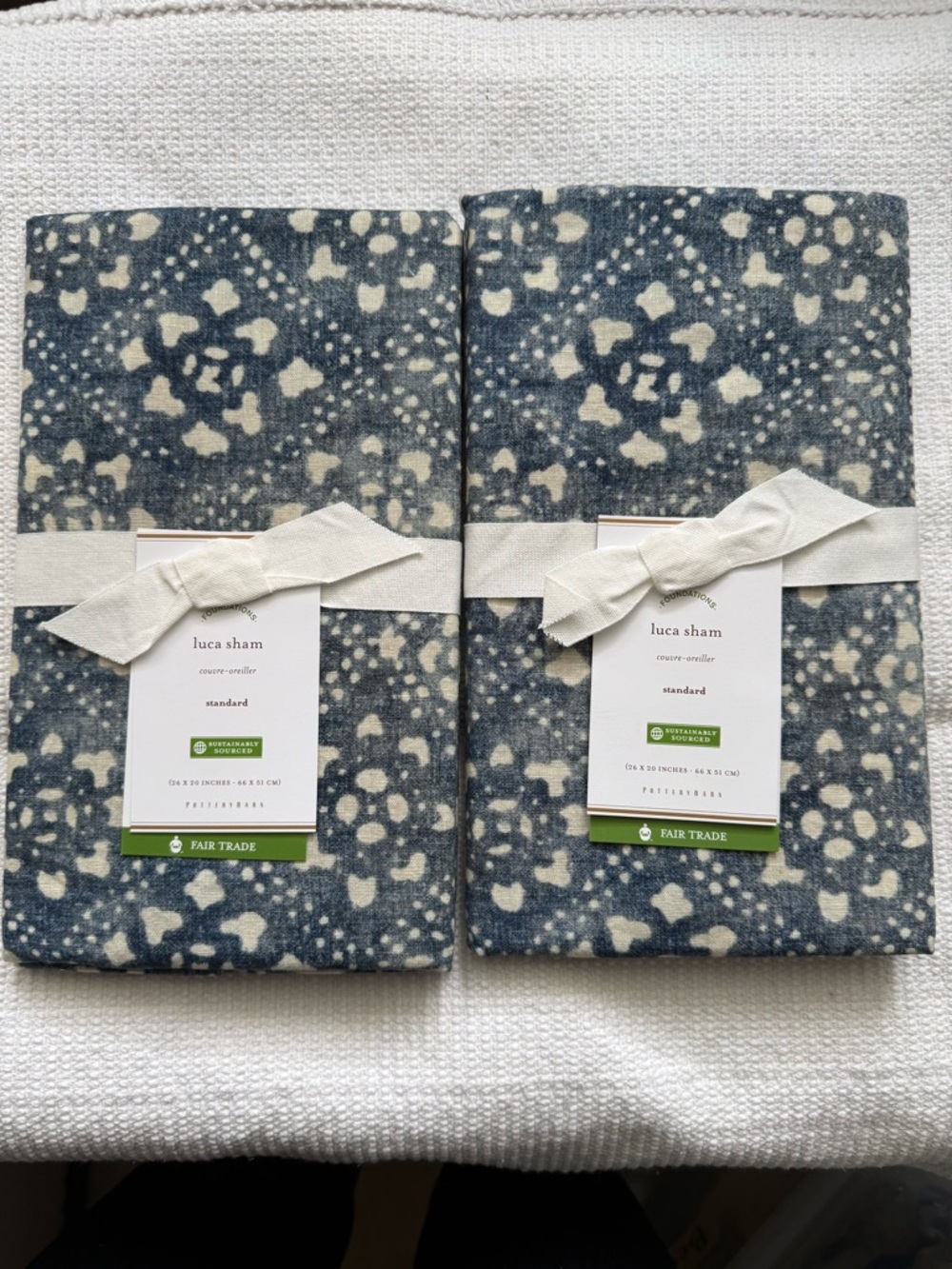 Pottery Barn Luca Standard shams